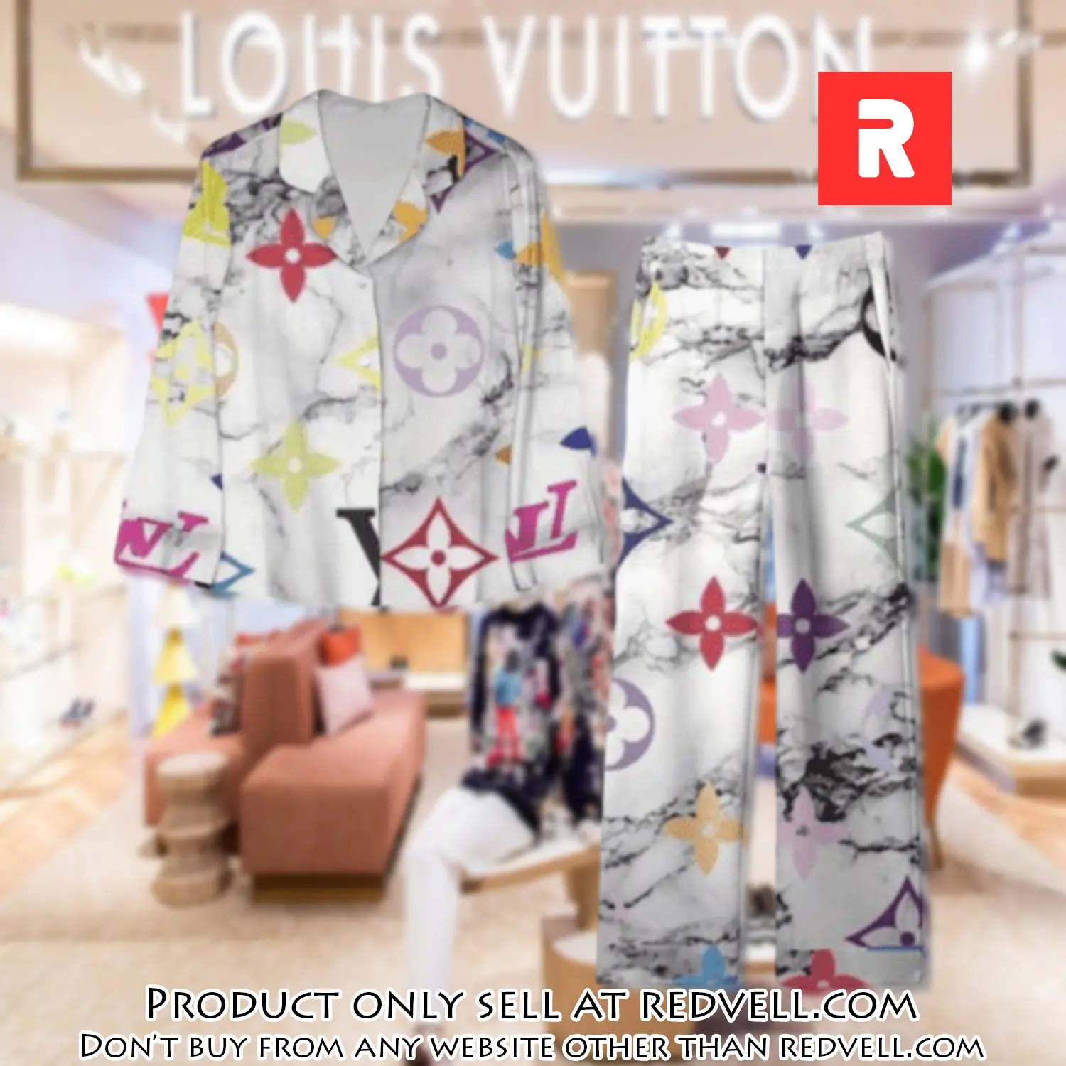 Trending luxury lv satin pajama set pjs1113 rv5538833